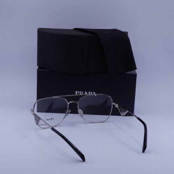 Prada PRB50V 1BC1O1 Aviator Eyeglasses - Silver 59mm - Picture 3 of 9